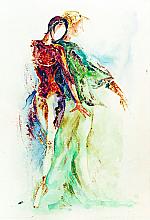 Duet - water color, oil, cartoon