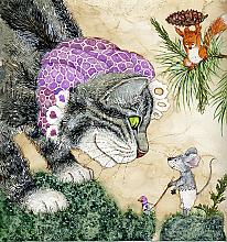 Illustration For The Book "About The Little Ones": paper, watercolors, gouache