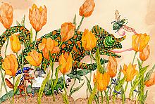 Illustration For The Book "If You Are Very Little": paper, watercolors, gouache