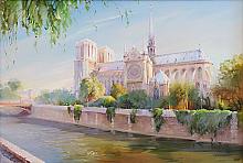 Morning In Paris - oil, canvas