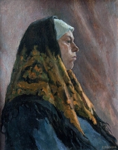 Portrait Of A Woman - oil, canvas