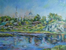 View Of The Temple Of The TRansfers, Verkhotutye - oil, canvas