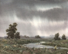 Noise Of The Rain - paper, watercolors