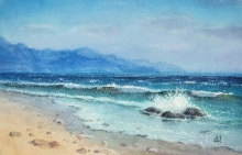 Seascape - paper, watercolors