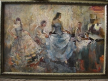 Coquettes - oil, canvas