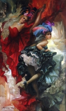 Cancan - oil, canvas