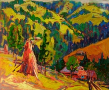 Mountain Tops Have Opened Before Us - oil, canvas