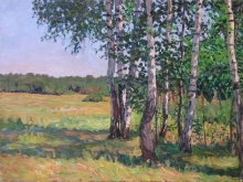 Birch Trees - oil, canvas