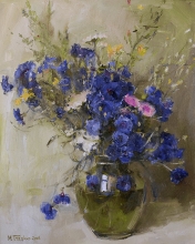 Corn Flowers - oil, canvas