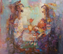 Tea Party - oil, canvas