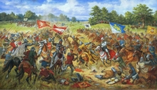 Holy Baner Of Galich In The Battle Of Grunewald - oil, canvas