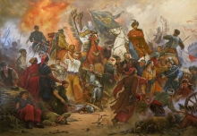 Battle Of Berestechko - oil, canvas