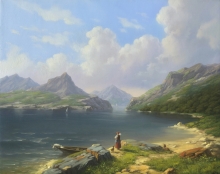 Interpretation Of "Waiting" by Franz Richard - oil, canvas