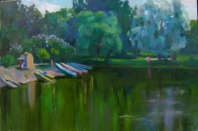 Boat Rentals - oil, canvas