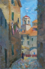 Streets Of Kotor - oil, canavs