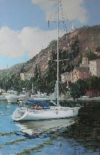 Yachts - oil, canvas