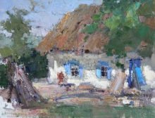 Old House - oil, canvas on cardboard