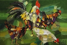 Courtyard - oil, canvas