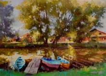 Quite Bay. Pereyaslavl Zalessky - oil, canvas