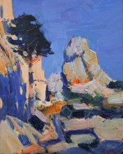 Simeiz. Crimea - oil, fireboard