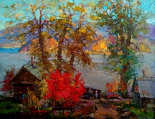 House Of An Old Fisherman - oil, canvas