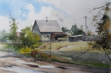 Sunny Day - watercolors, paper