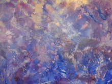 Composition In Blue - oil, canvas