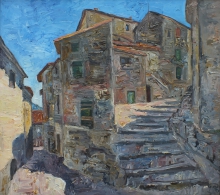 City Of Laroque. The South Of France - oil, canvas