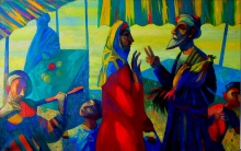 Green Bazaar - oil, canvas