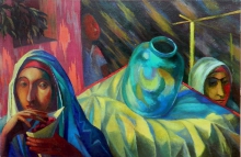 Summer Evening - oil, canvas