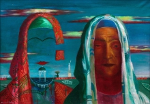 Recollection. Komsomolskoye Lake - oil, canvas