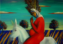 Prayer About A First-born Child - oil, canvas