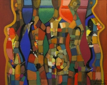 Bathing Women - oil, canvas