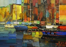 Towards The Evening.Yalta - oil, canvas