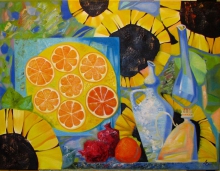 Sunny Flowers - oil, canvas