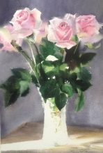 In The Ray Of The Sunshine - watercolors, paper