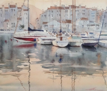 Marina Puerto Banus - watercolors, paper
