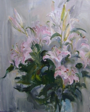 Lilies - oil, canvas
